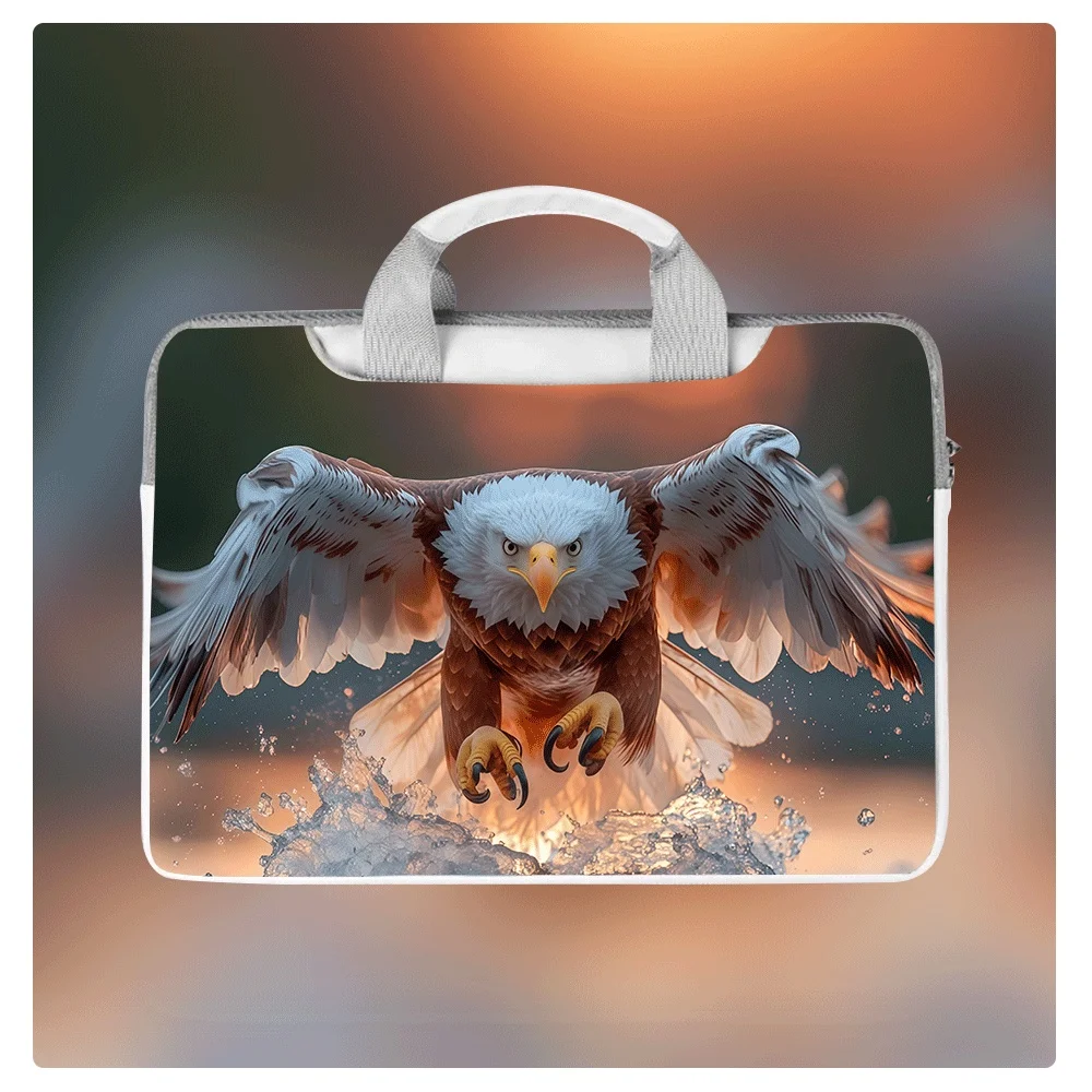 

Сумка-портфель для ноутбука с милым орлом, 16/14 дюймов, водонепроницаемая, ударопрочная, на молнии, подходит для Huawei, MacBook, Apple, Dell, подарок