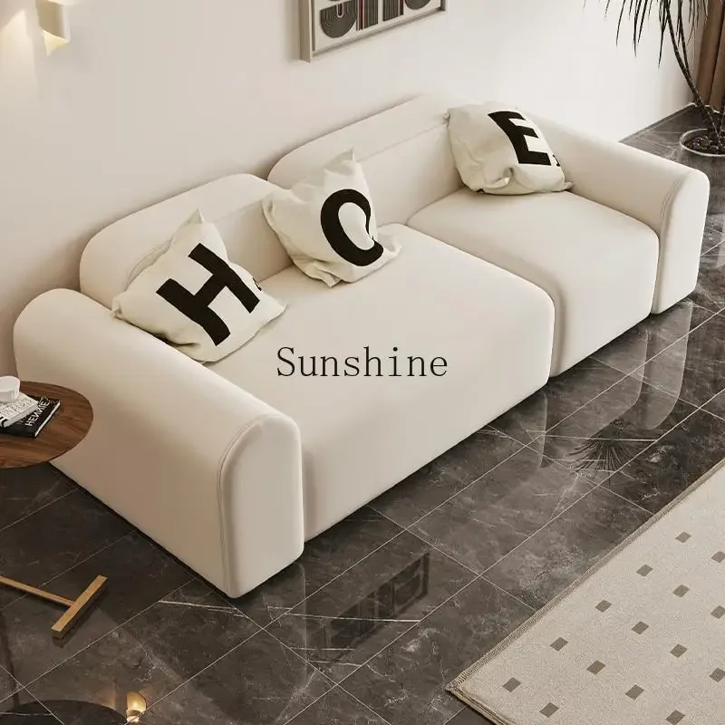 

Living room small apartment simple fabric modern creative straight sofa FT