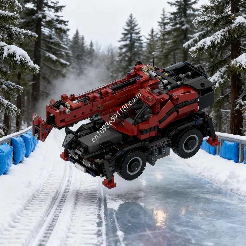 

1060pcs MOC Little Red Technical Expert Buildered Model Building toy blocks Architecture Christmas gift DIY Brick Kids Birthday