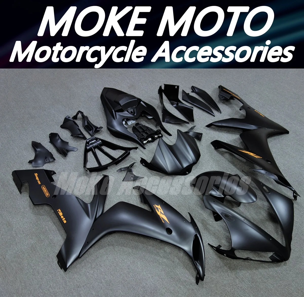 Fairings Kit Fit For Yzf R1 2004 2005 2006 Bodywork Set 04 05 06 High Quality Abs Injection New Matte Black Orange