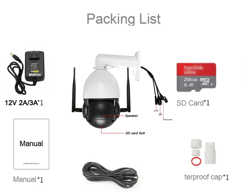 Camhi Max.512G Laser Infrared Metal Auto Tracking 4K 8MP 90X 60X Optical Zoom 360° WIFI PTZ Speed Dome Surveillance IP Camera