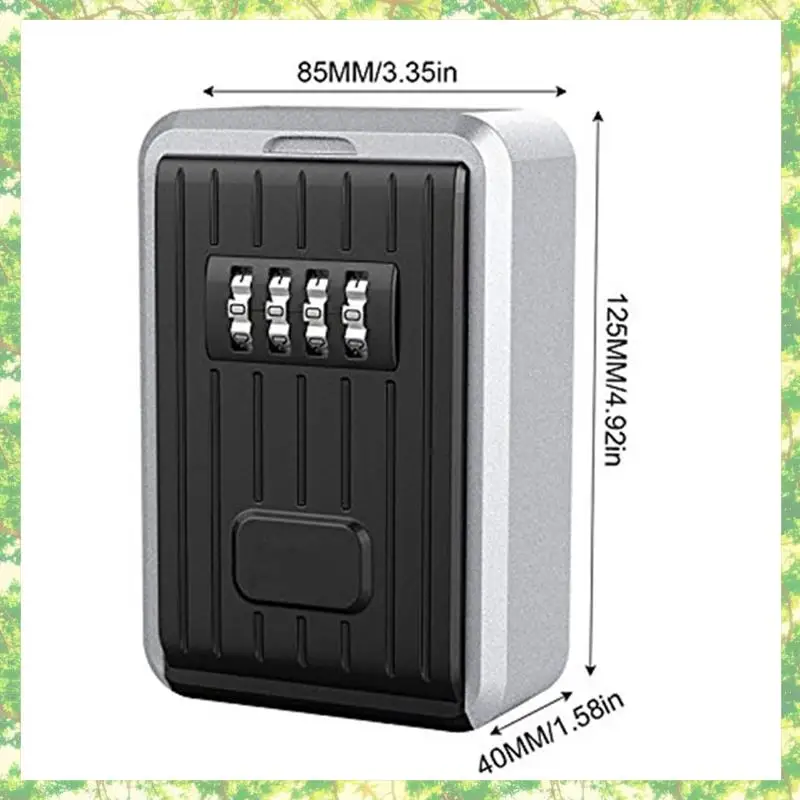Smart-2X กล่องล็อค กล่องรวม 4 หลัก ตัวซ่อนกุญแจทนต่อสภาพอากาศพร้อมที่เก็บกุญแจรหัสแบบรีเซ็ตได้ติดผนัง