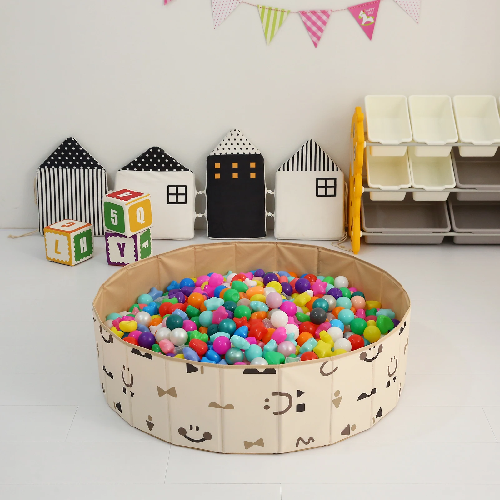 1pc Portable Ball Pit Pool with Patterns（No balls）Oxford Cloth Large Infant Ball Pool  For Children Kids Birthday Gift