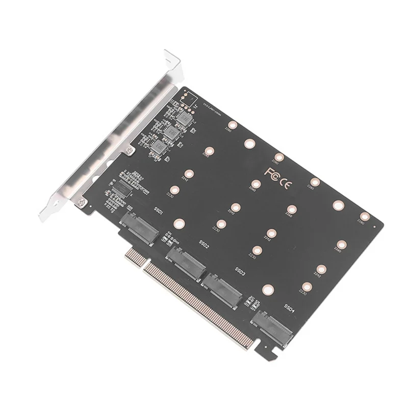 

Новый! !Nvme M.2 NGFF SSD-адаптер Сплит-карта Pcie 4.0 5.0 X16 на 4 порта, как показано на рисунке Многофункциональный удобный портативный адаптер