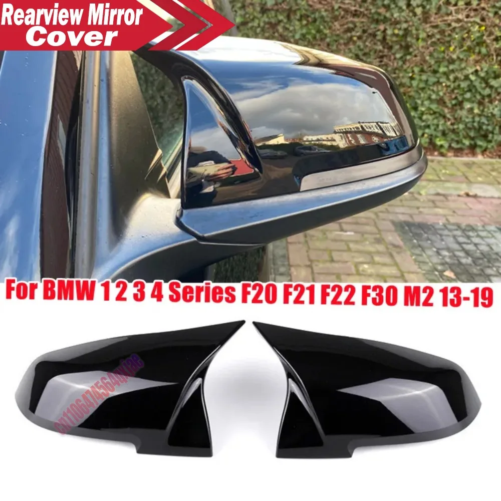 For BMW F20 F21 F22 F30 F32 F36 X1 F87 M3 1 2 3 4 Series ABS Rearview Side Mirror Cover Wing Cap Door Trim Adhesive Sticker