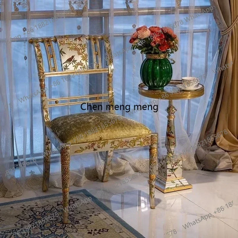 AB03Hand-painted flower hair silver base sofa edge villa living room decoration corner