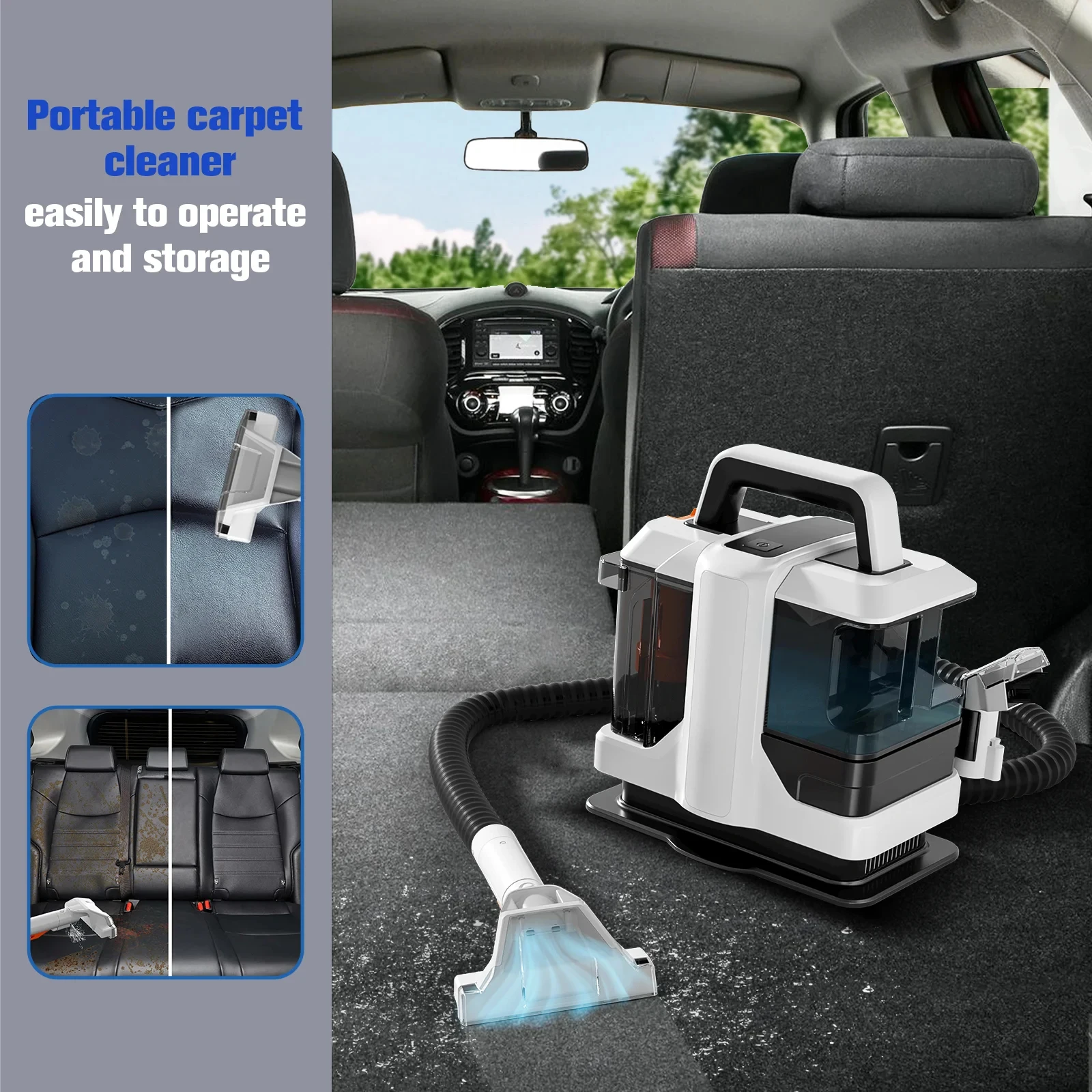 Handheld corded spot wet and dry dirty fabric carpet sofa cleaning machine carpet fabric vacuum cleaner