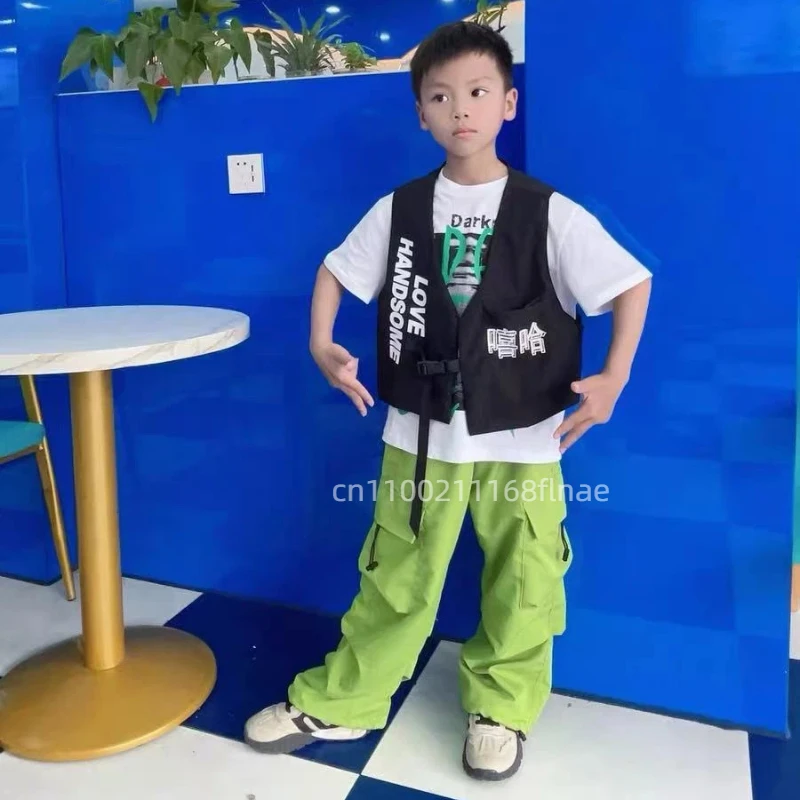 Children's Hip-hop Street Dance Performance Costume, Boys' Hip-hop Vest Set, Girls' Jazz Dance Runway Show Costume