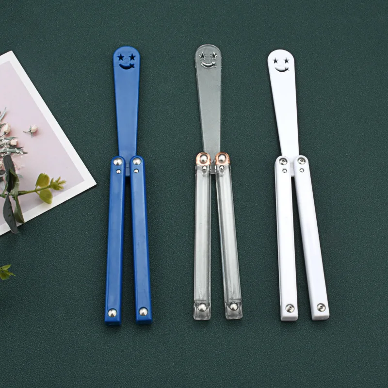 Balisong Trainer Fancy Plastic Butterfly Knife Practice Knife Safe Non Sharp Edge Hand Training Knife for Beginner