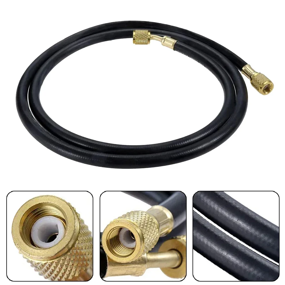 59 Inch/1.5m AC 800PSI Refrigeration Charging Hose Guage HVAC 1/4 SAE R410a R134a With Low Loss Fittings Plumbing Brass Rubber