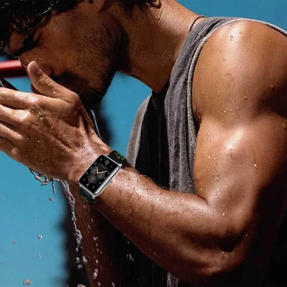 حزام لساعة هواوي فيت 4 برو 3 2 حزام إكسسوارات كلاسيكية نشطة سوار سيليكون قابل للتنفس كوريا ساعة هواوي فيت 3 4Pro