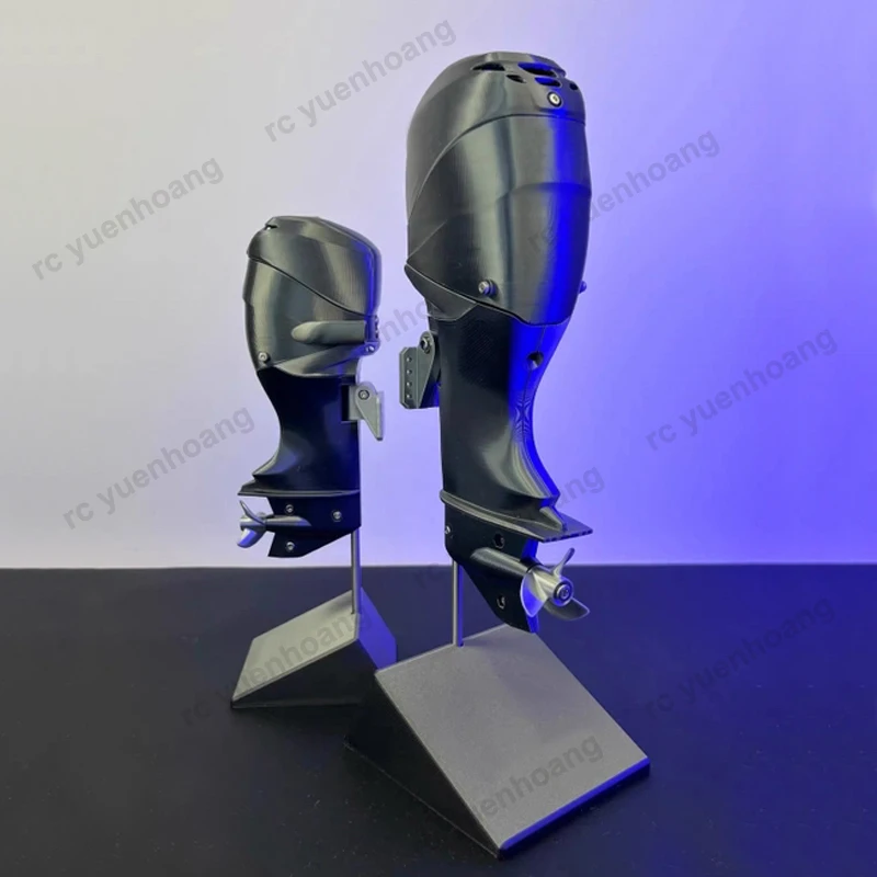 1Set 3D Printed Outboard Motor Outer Shell with Propeller Display Bracket Static Version for DIY Assembly Rack Parts