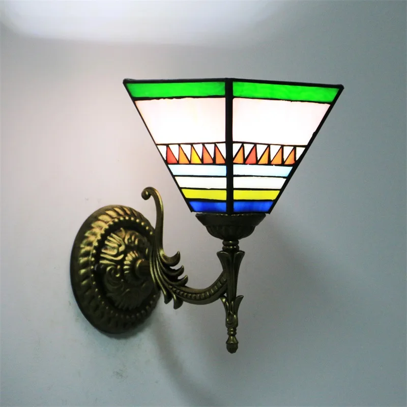 SOFITY European Style Tiffany Wall Lamp LED Creative Simple Vintage Sconce Light for Home Living Room Balcony Aisle