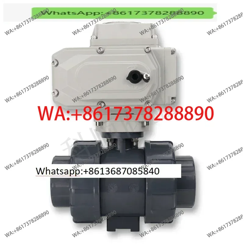 

For Water Liquid Steam Corrosive Medium KPL-Q961 DN15-DN100 Motorized UPVC Ball Valve True-union Connection Electric Valve-