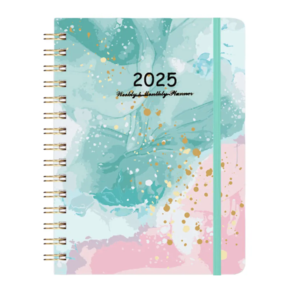 2025 A5 Diary Planner พร้อมแท็บรายเดือน Weekly Planner สมุดบันทึกปฏิทิน Planner สําหรับสํานักงานโรงเรียน