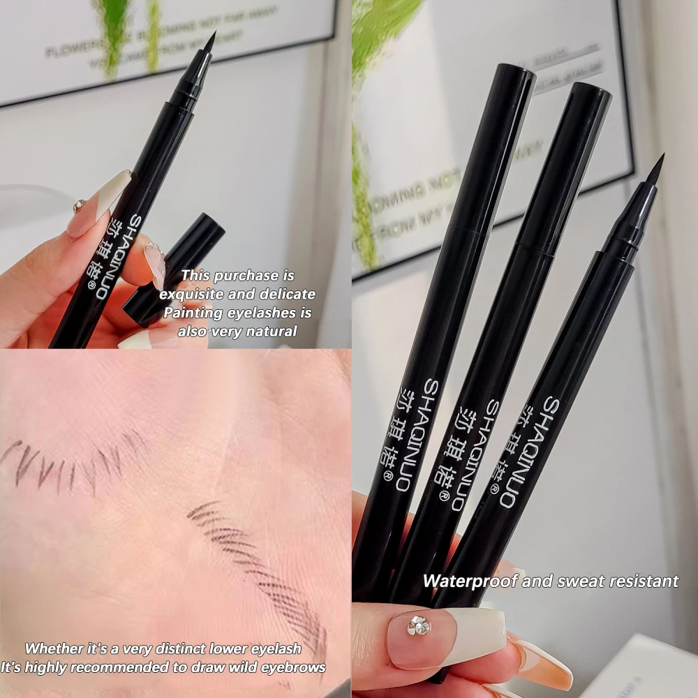 Eyeliner liquido nero matita Eyeliner impermeabile a lunga durata asciugatura rapida non Bloom Eyeliner naturale penna liquida strumenti cosmetici