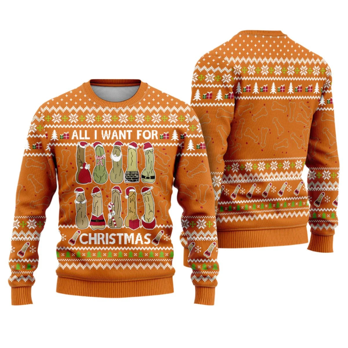 Interesting Abstract Santa Claus Hat Sweater 2026 Autumn Winter Warm Round Neck Sweatshirt Suitable for Adult Men and Women