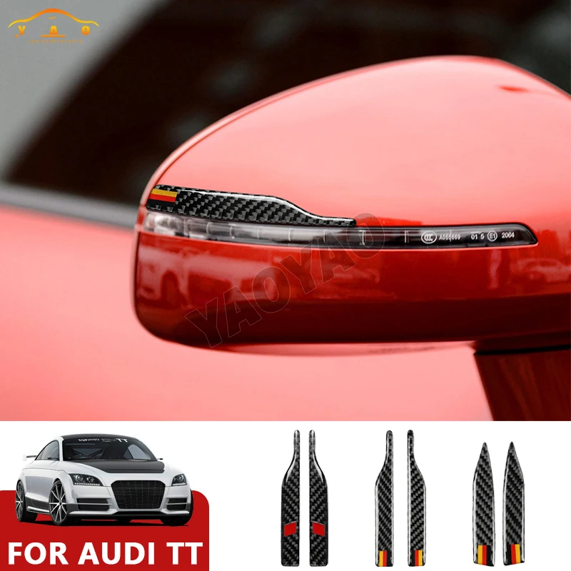 

Carbon Fiber For Audi TT 8N 8J MK123 TTRS 2008-2014 Anti-collision Bumper Sticker Rearview Mirror Anti-Rub Strips Protector