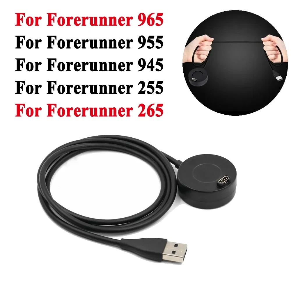 1M Watch Charger For Garmin Forerunner 955 965 945 935 Charging USB Cable For Forerunner 255 265 245 245M Music Accessories