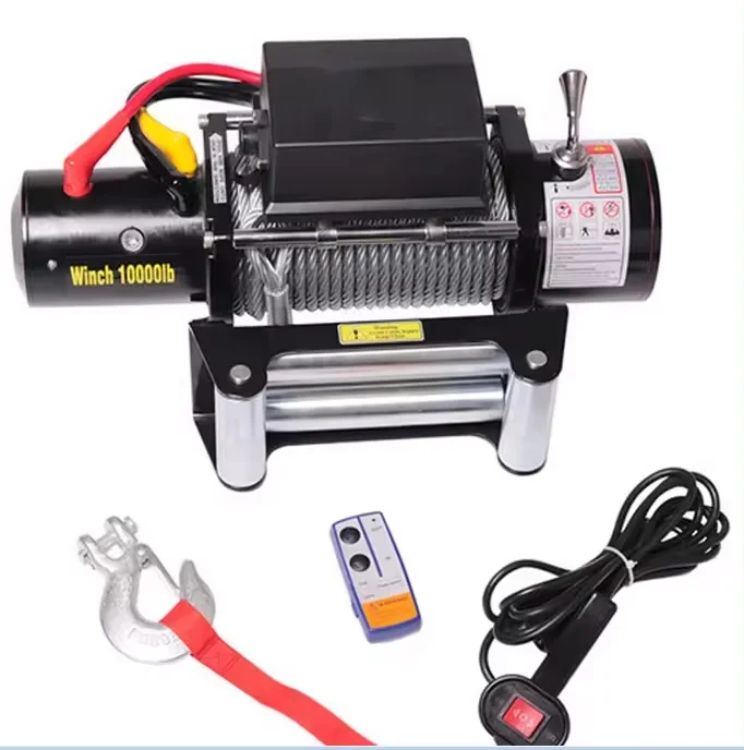 Factory Price 15000Lbs Electric Car Winch High Quality 12v/24v Steel Wire Winch with Remote Wireless Control for Autos