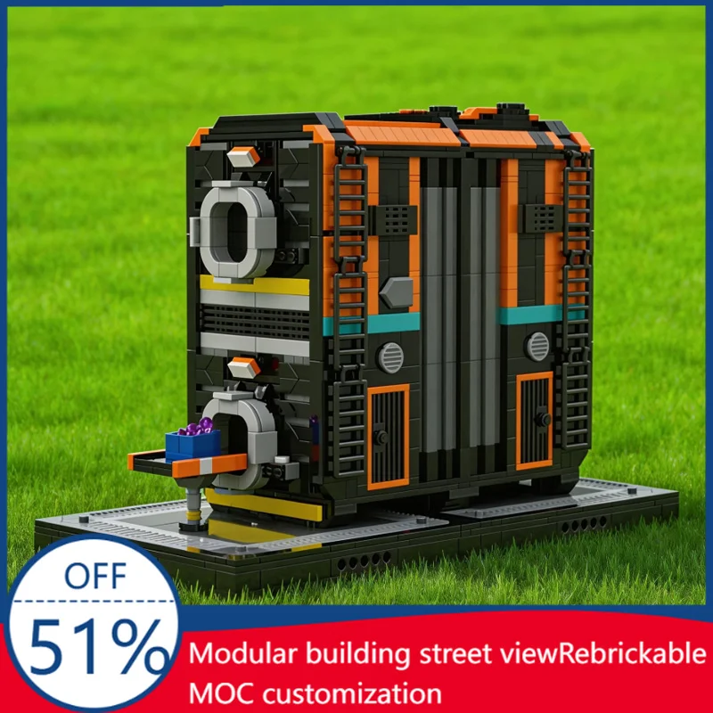 

2279 PCS Custom Industrial Storage Container Model Building Blocks Children Puzzles DIY Creative Toy Boy Halloween Display Gift