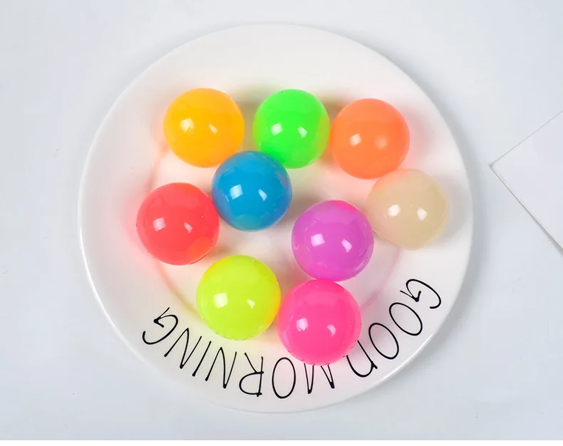 3/6Pcs Sticky Wall Balls Ceiling Balls Stress Relief Luminous Fun Decompression Sticky Ball Anxiety Relief Glowing Ceiling Balls