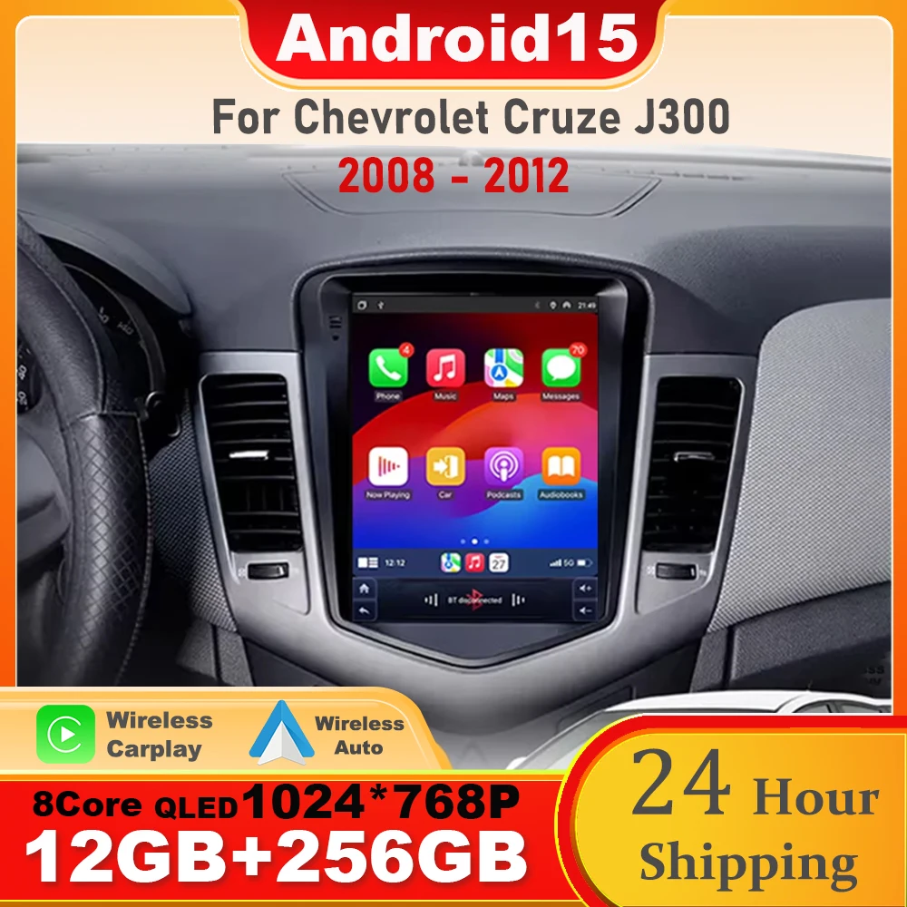 

9.7"Android 15 Car play Player For Chevrolet Cruze J300 2008 - 2012 2din Radio Multimedia Video GPS CarPlay Auto For Tesla style