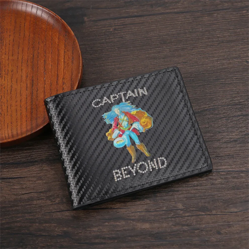 Captain Beyond hero vibrant figure holding object Men's Wallets Simple Business Modern Stylish Printing Design Gifts For Father