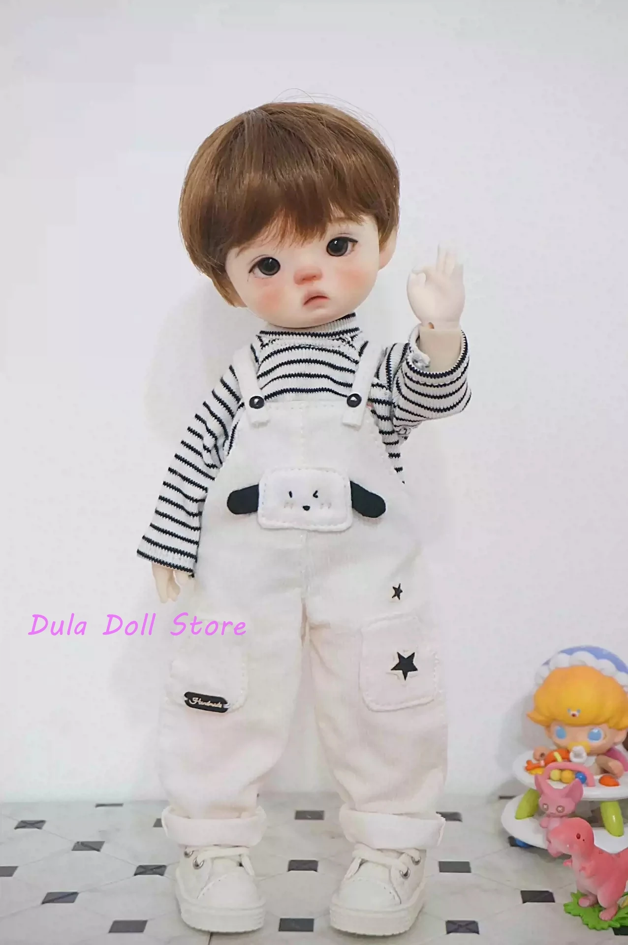 

Dula Doll Clothes Dress Striped harness set Azone Licca ICY JerryB gl4 1/6 6 points Bjd Doll Accessories