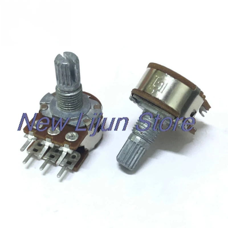 

20pcs 16 type B20K Dual rotary stepping power amplifier active audio front level volume adjustment potentiometer