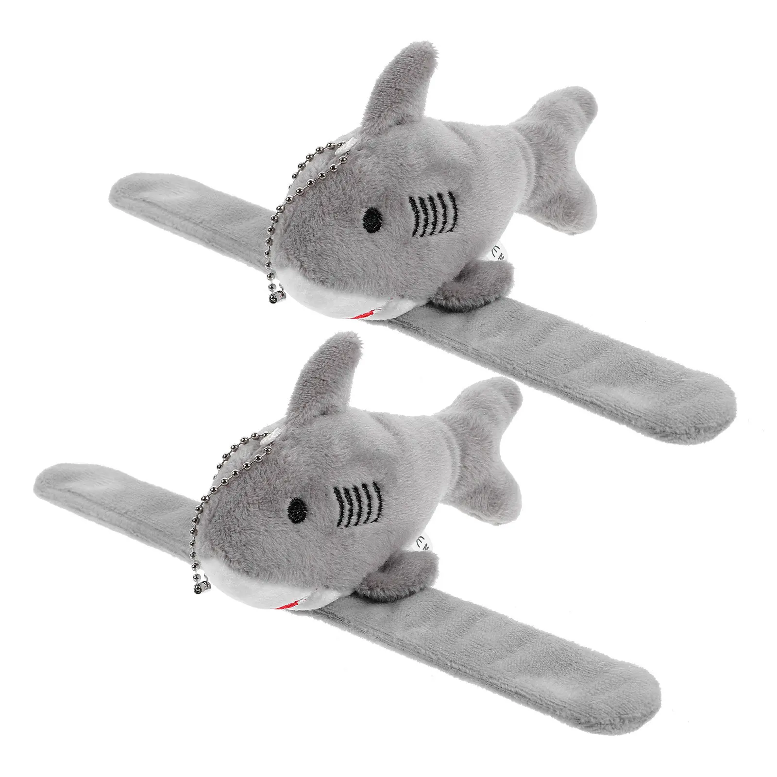 

2Pcs Shark Shaped Slap Wristband Kids Snap Bracelet Cartoon Animal Band Party Favors Decorative Slap Band for Arm Bag Bike Rack