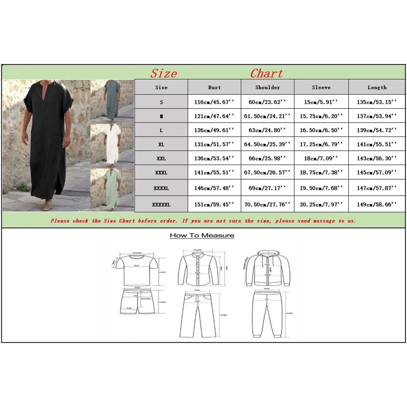 Jubah Muslim pria, jubah tradisional Islam, jubah Muslim, jubah abaya, muslimse, lengan pendek, leher V, warna Solid, longgar, kasual