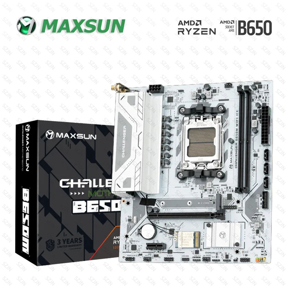 Maxsun B650 Motherboard MS-Challenger B650M WIFI ICE Support Ryzen 7000-9000 DDR5 Dual Channel NVME PCIE 4.0