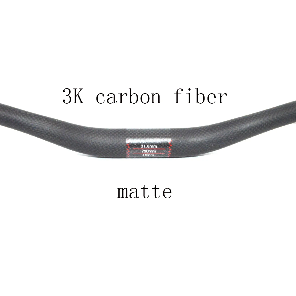 Ultralight Carbon Fiber Mountain Bicycle Handlebar, MTB Bike Handle Bars, Backsweep 20 Degree, Cycling Parts, 31.8mm