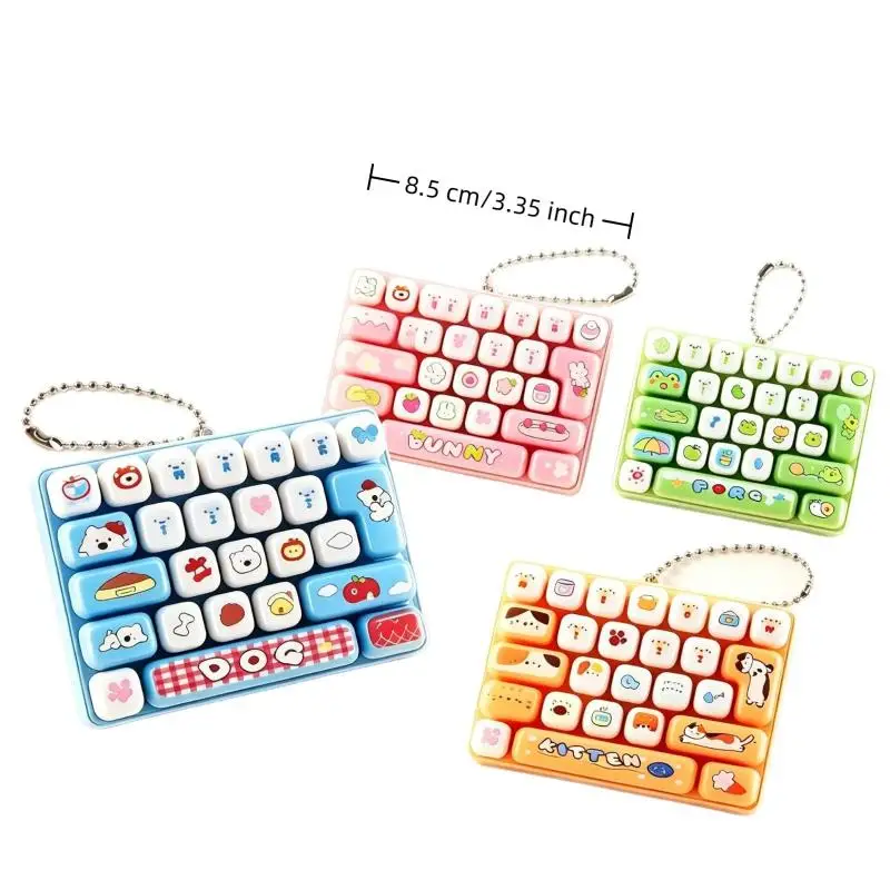 26 Grids Stress Relief Keyboard Keychain Buttons Fidget Clicker for Home Leisure Time Relax
