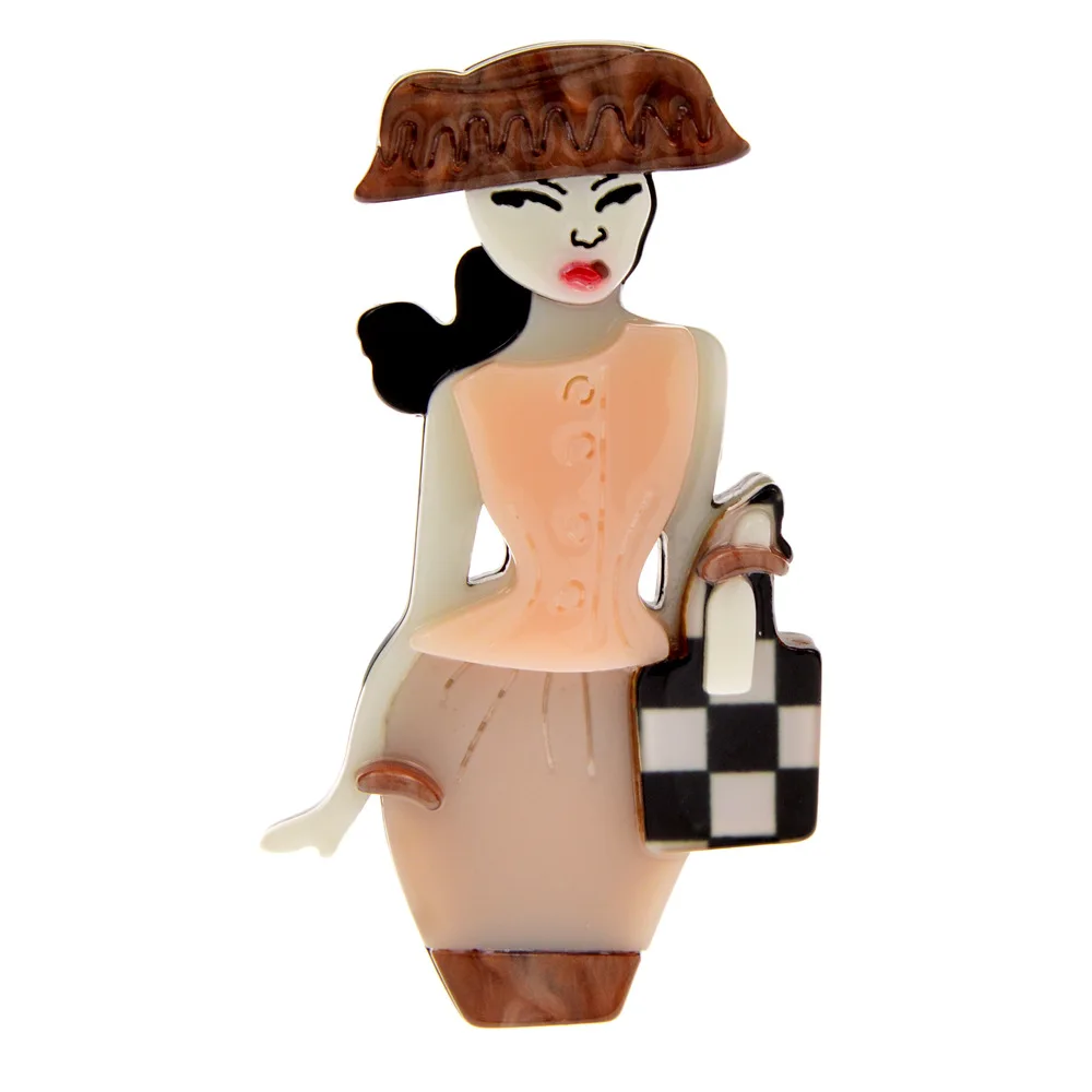 Handgemachte Mode Kleidung Accessoires Acryl Cartoon Charakter Brosche Kleidung Tasche Abzeichen ﻿