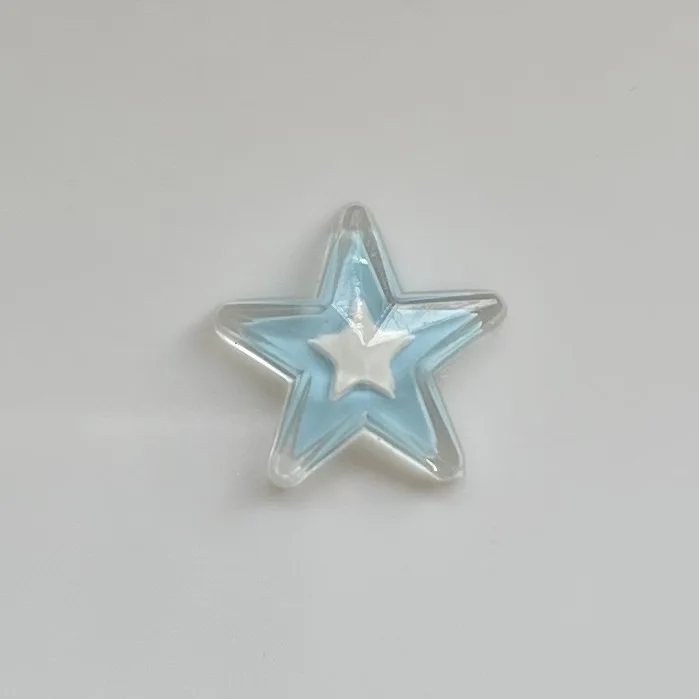 Mininstants Blue Star Cartoon Series Cabochons, résine de dessin animé, matériaux d'artisanat de bricolage, fabrication de bijoux, breloques, 5 pièces