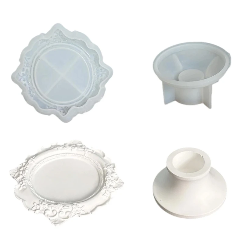 E1PE Ornate Resin Mold Set for Display Tray and Plate Crafts