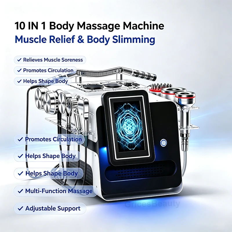 Multifunctional 10pcs Handles Body Sculpting Device Fat Burning Hip Lifting Muscle Building Firming Skin Weight Loss Spa Clinic
