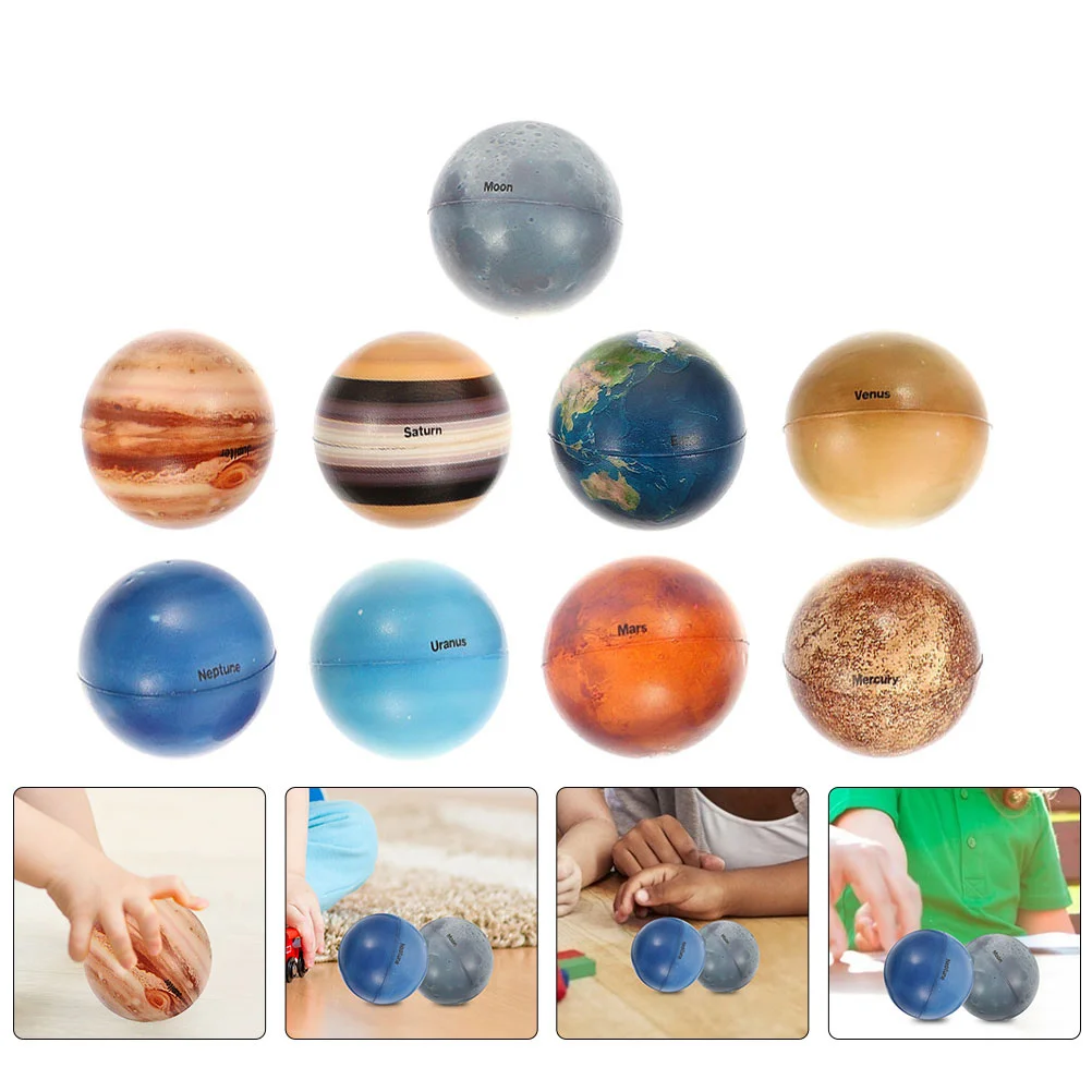 9 Pcs Fridge Interesting Children Planet Wear-resistant Educational Supply Sponge Interactive Childrens Toys