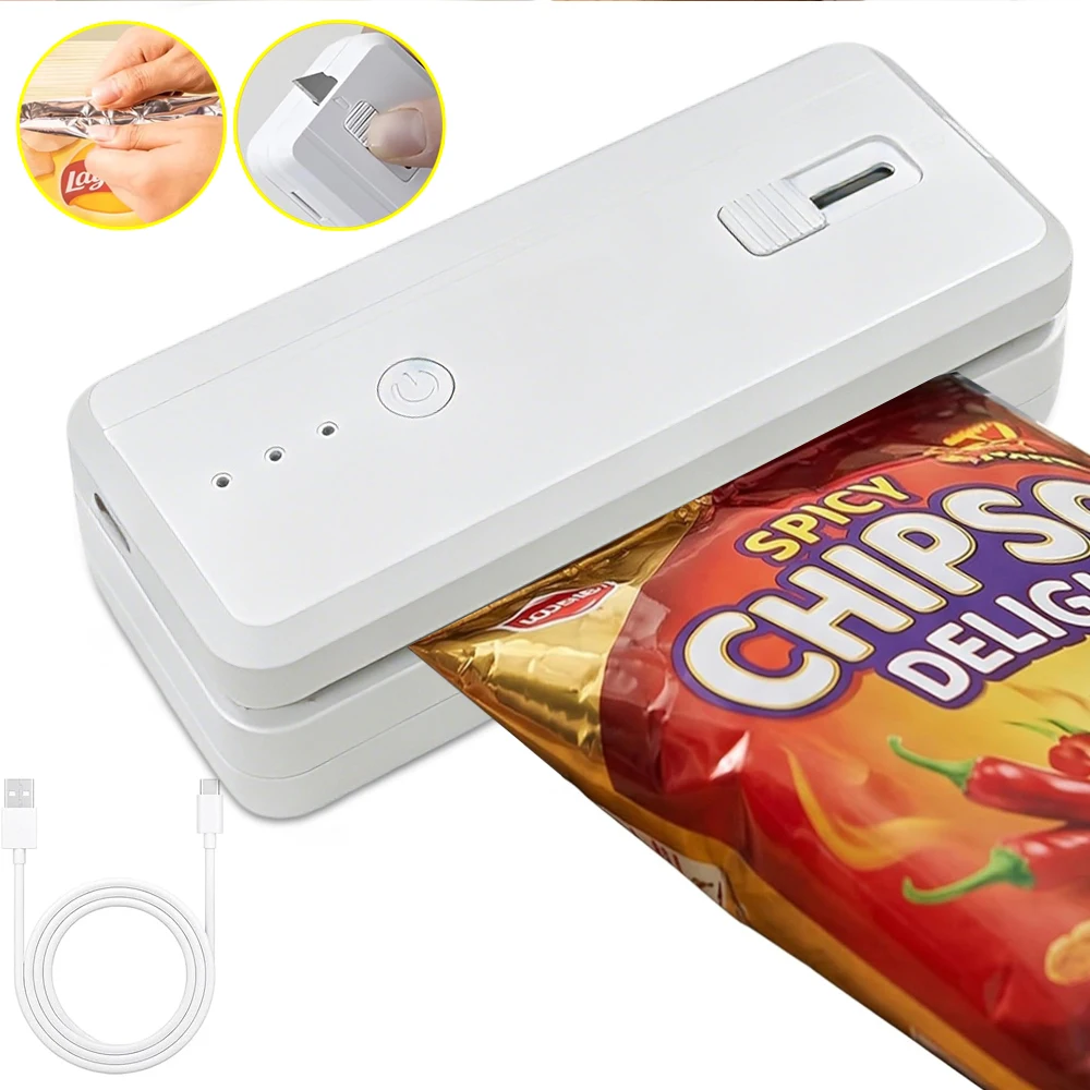

Mini Heat Sealer Handheld Plastic Bag Sealing Machine Rechargeable Food Packaging Heat Sealer Thermal Bags Sealing Machine
