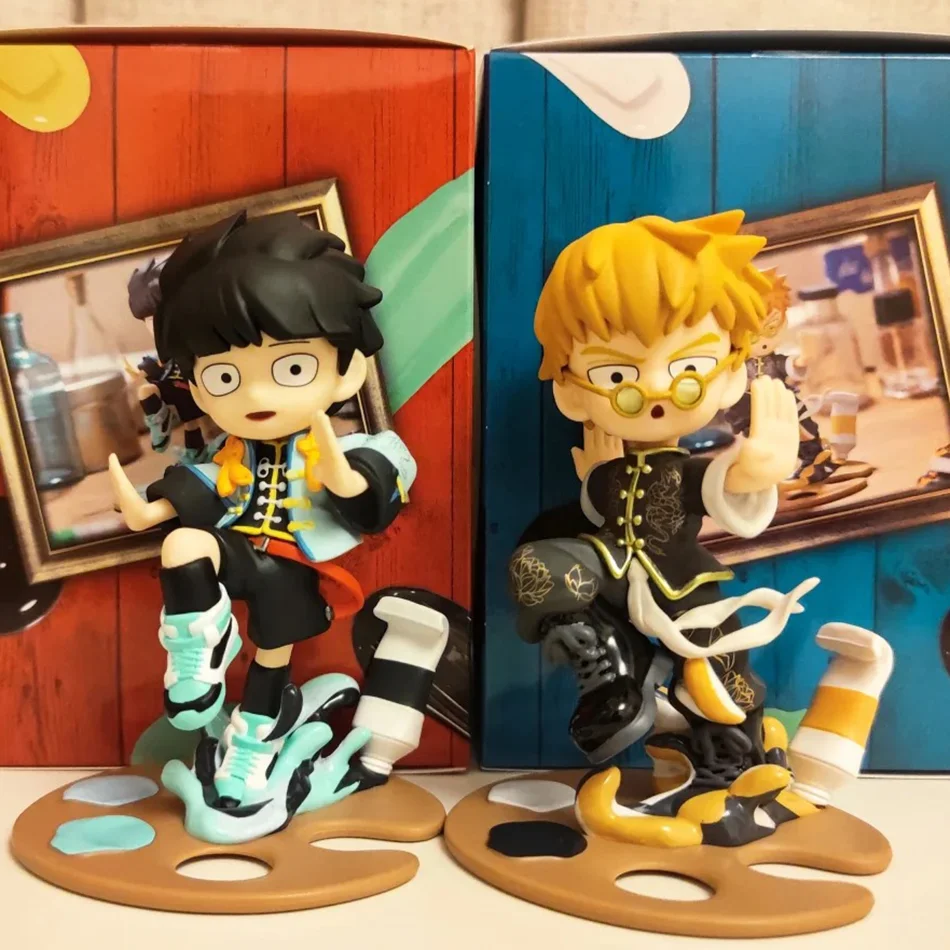 Em estoque original mob psico 100 figuras de anime gk reigen arataka q edição kawaii modelo boneca ornamentos de mesa brinquedo colecionável