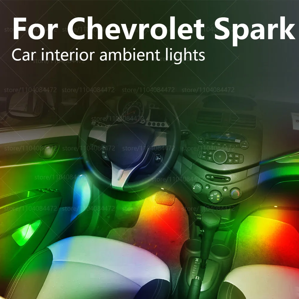 

Для Chevrolet Spark 22in1 RGB интерьер автомобиля акриловые автомобильные окружающие освещение RGB скрытая акриловая полоса украшения атмосферные аксессуары