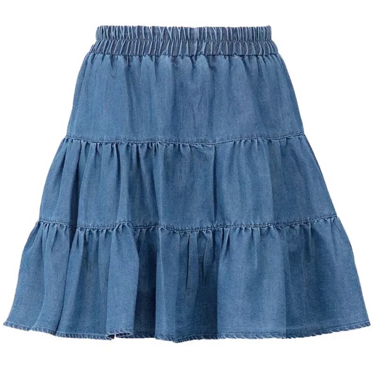 Minifaldas vaqueras de cintura alta para mujer, faldas cortas coreanas de verano con volantes, Sexy, color azul negro, talla grande