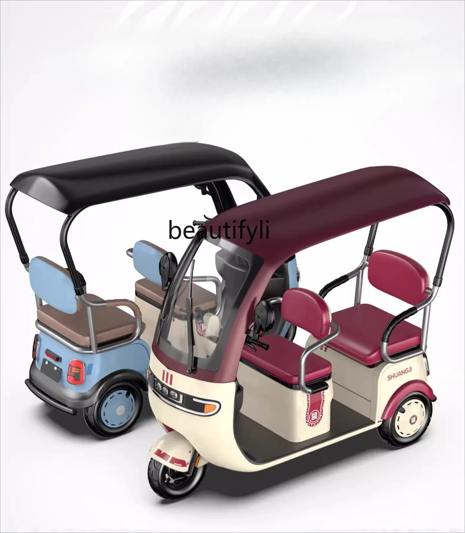

New national standard with shed electric tricycle household elderly scooter women pick up children electric battery car420