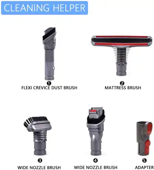 Náhradní nástavce Sada nástrojů pro Dyson V6 DC35 DC30 DC34 DC44 DC58 DC 59 Nástavce Domácí čisticí nástroje Kartáč 10 nejlepší prodej limpiacristales dyson - №1
