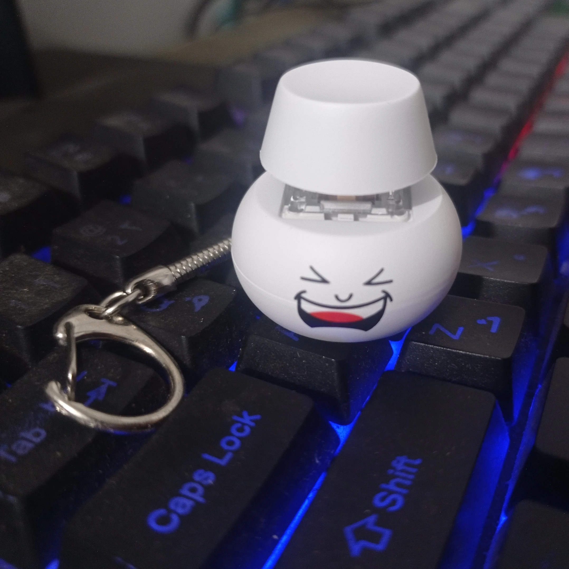 Snowman Keychain Keyboard Key Toy Party Stress Relief DIY Fidget Button Keycap Fidget Keyboard Keychain Toys