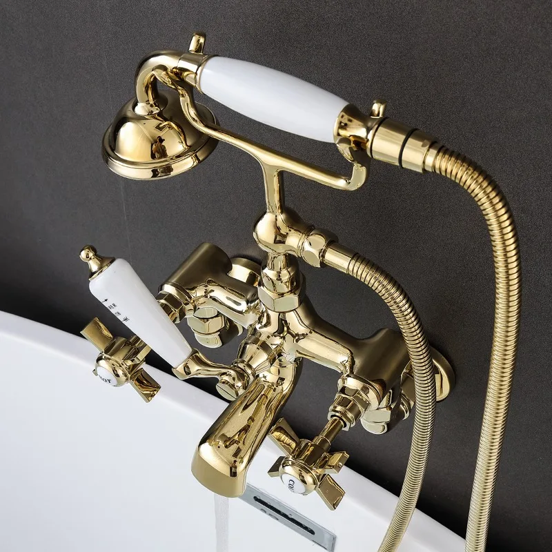 

High-end British retro simple shower shower bathtub side sitting vertical floor-to-ceiling villa hotel use