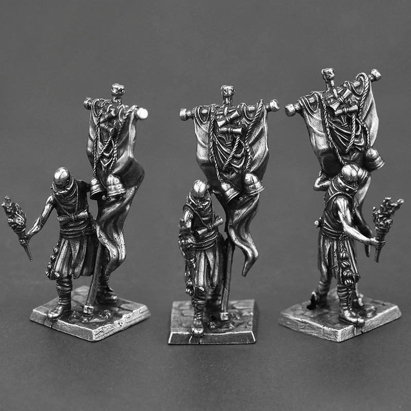 Metalowe elementy do gier planszowych Starożytne średniowieczne legiony Żołnierz Figurki akcji Zabawki Model Wnętrze samochodu Miniaturowa ozdoba Akcesoria