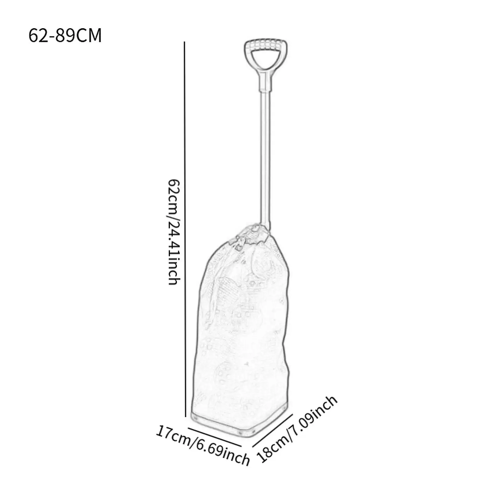 

Multifunctional Pickleball Ball Collector Adjustable Handle Basket Gatherer for Court Ball Picker and Outdoor Activities